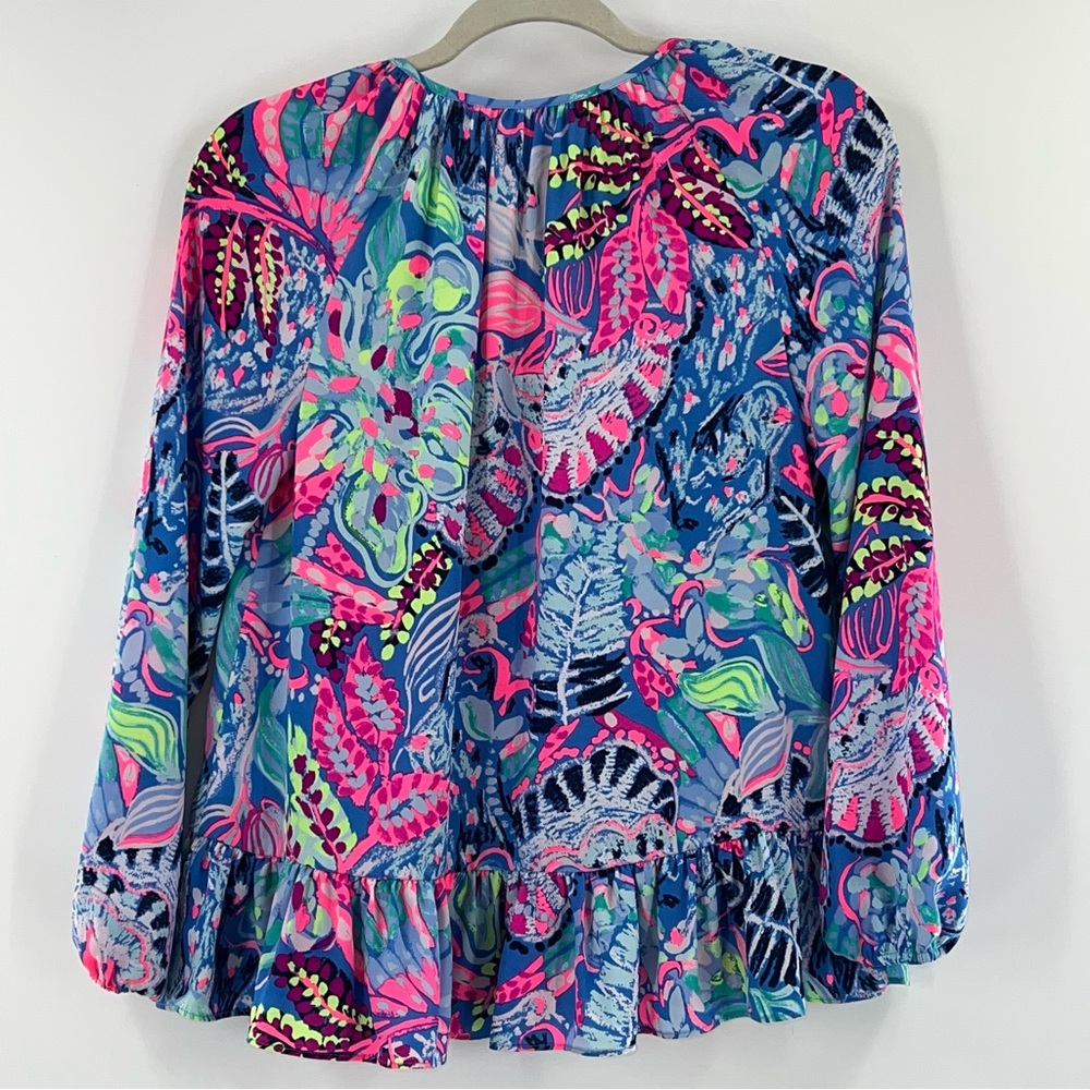 Lilly Pulitzer Tensley Top in Fantasy Garden XXS - Picture 4 of 7